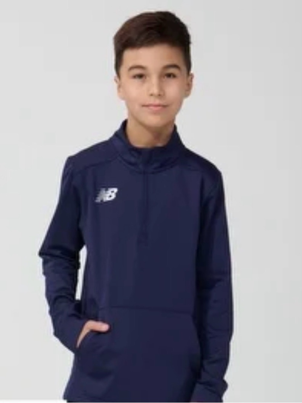 New Balance Navy Long-Sleeve quarter zip- YXL